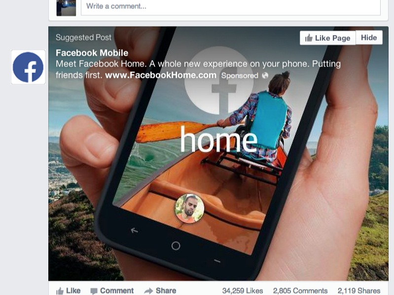 Facebook Home Dock