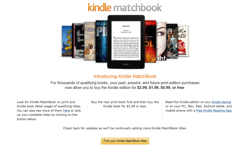 Amazon to Bundle Ebooks and Print Purchases