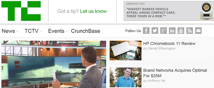 The @TechCrunch redesign looks great while selling out