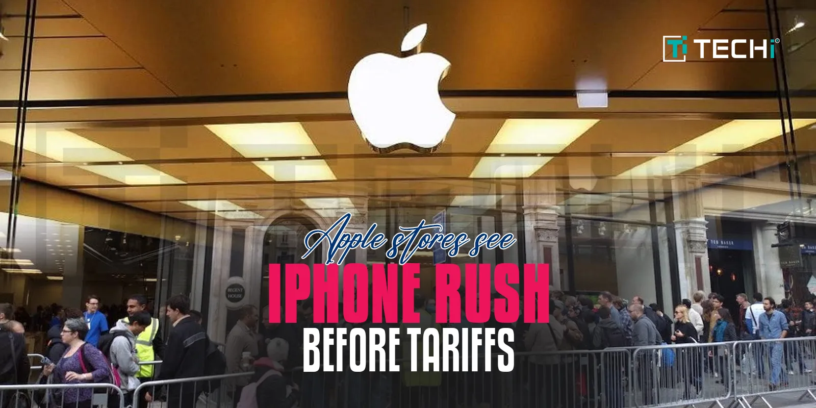 Apple Stores Swarmed By iPhone Buyers Before Imminent US Tariffs