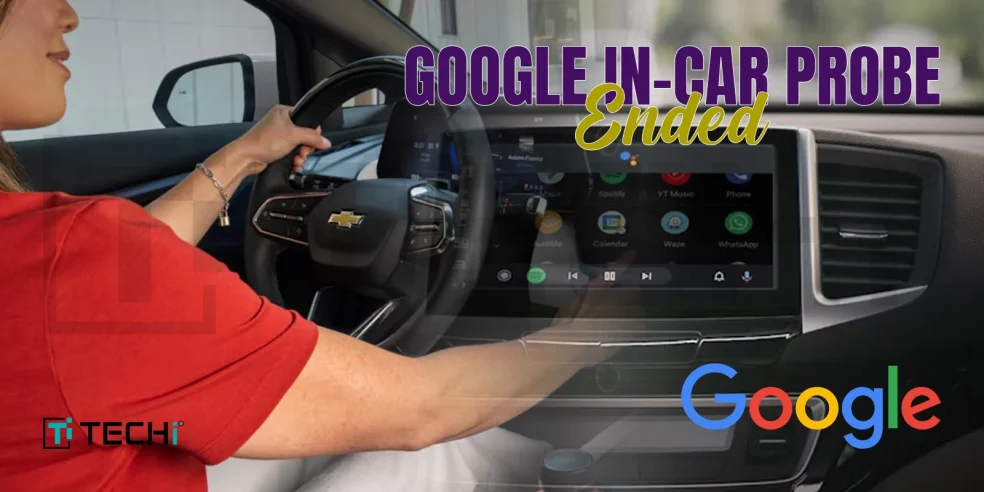 Google in-car services interface on Chevrolet dashboard after German antitrust probe resolution