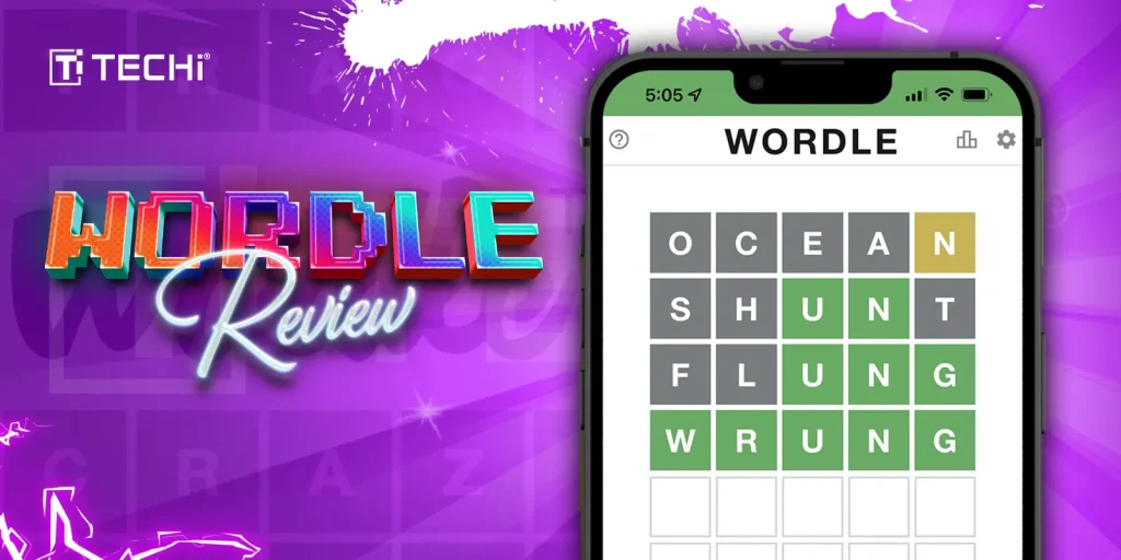 NYT Wordle Review April 22 – Mobile Game Interface with Colorful Guess Grid