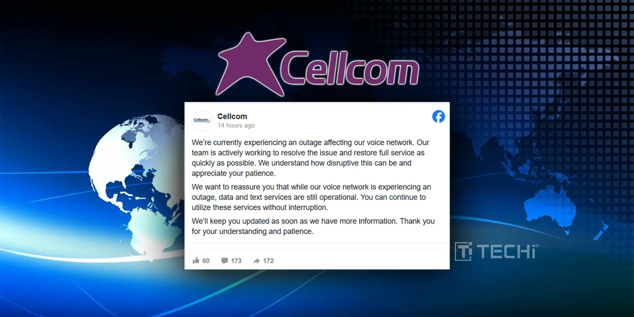 Major Cellcom Disruption: Voice and Text Services Down