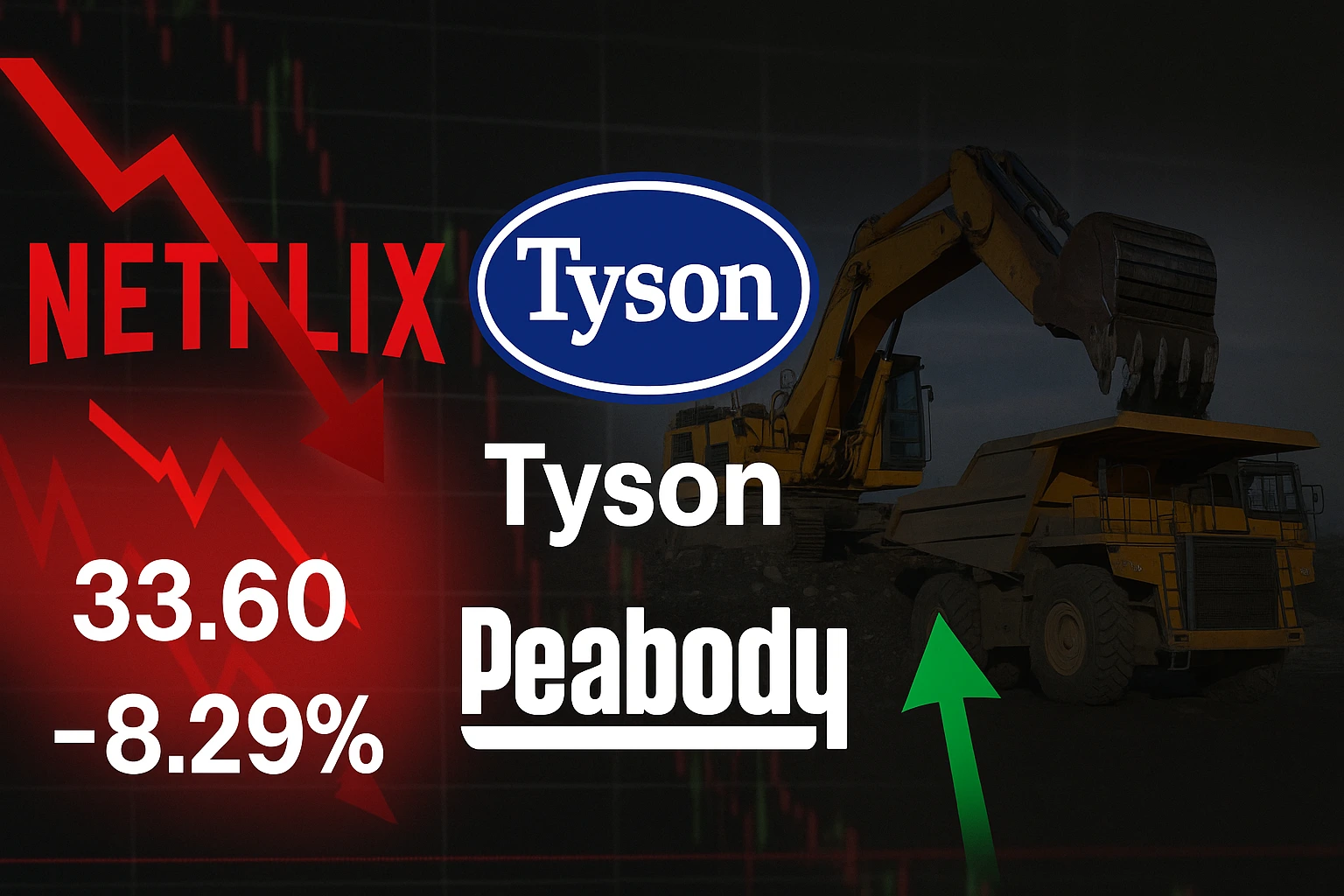 Netflix Stocks Tumble on Trade Fears, Tyson Slips, and Peabody Gains on Deal Delay