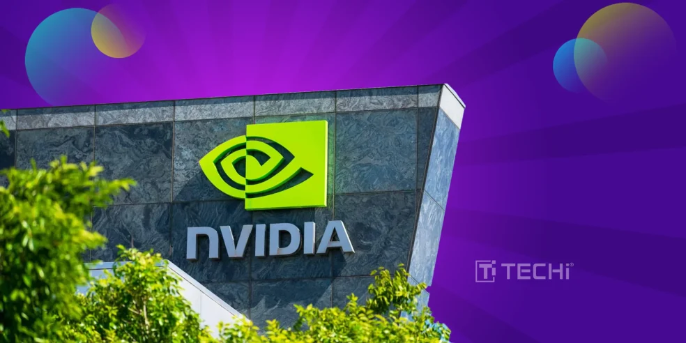 Nvidia headquarters with vibrant background, symbolizing AI innovation and cloud expansion in Europe.