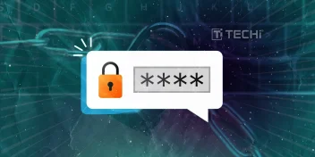 Illustration of a digital password field with a lock icon, symbolizing cybersecurity and password protection.