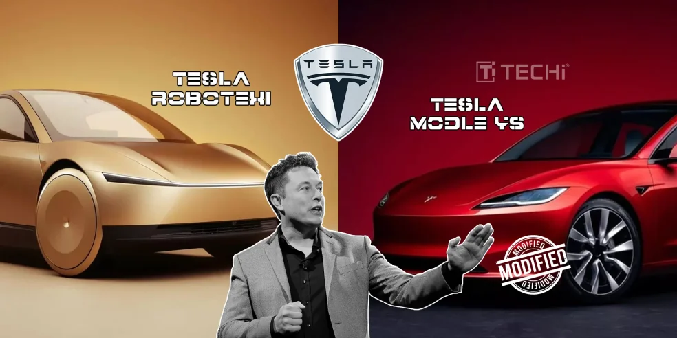 Tesla Robotaxi vs Modified Model Y with Elon Musk – showcasing Tesla’s self-driving fleet evolution.