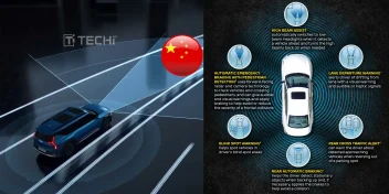 China promotes advanced driver-assistance features like lane warning, automatic braking, and blind spot alerts in self-driving vehicles