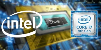 Intel logo and chip components (Core and Core i7) shown over a circuit board, highlighting the company’s semiconductor focus and foundry transformation strategy.