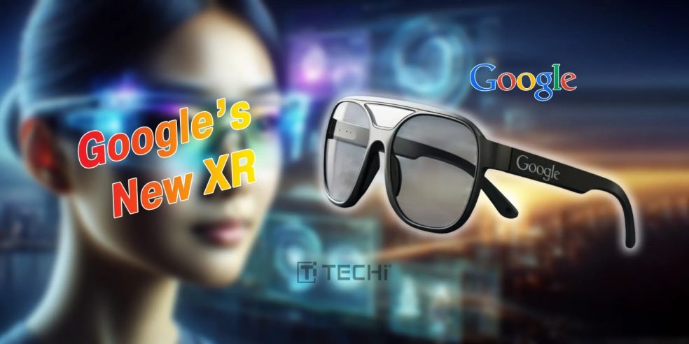 Google XR smart glasses Martha concept featuring futuristic AR display and wearable technology.