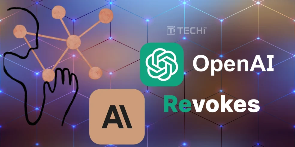 Illustration showing AI network connections with Anthropic and OpenAI logos, depicting the API access dispute over GPT-5 testing and competitive tensions.