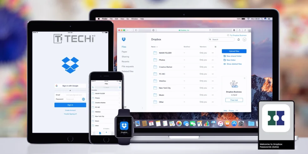 Dropbox password manager