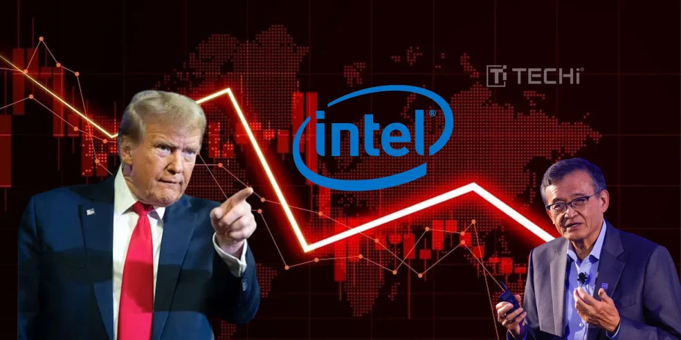 intel stock Down