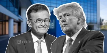 TSMC headquarters with rising stock chart symbolizing tariff exemption and investor optimism.