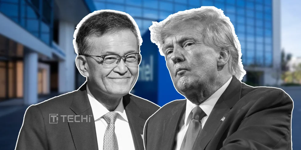 TSMC headquarters with rising stock chart symbolizing tariff exemption and investor optimism.