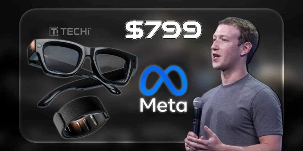 Mark Zuckerberg unveils Meta’s $799 Ray-Ban Display glasses alongside the Neural Wristband, signaling the future of AR eyewear.