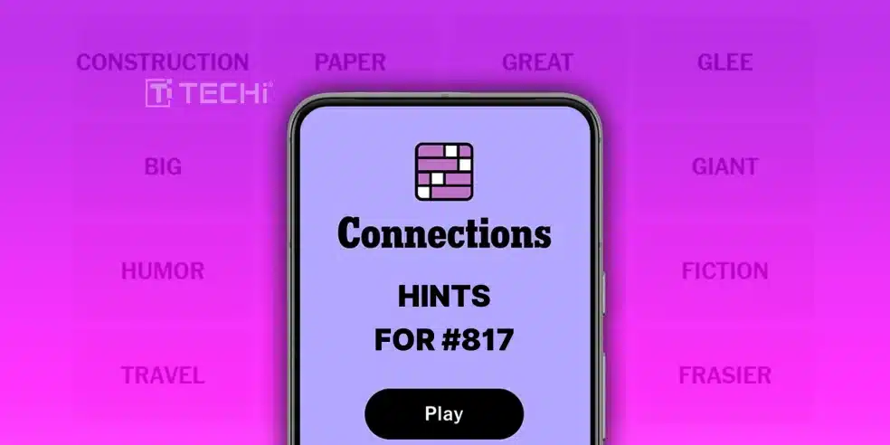 NYT Connections puzzle hints for September 5, 2025, showing the game interface with highlighted words like construction, humor, and travel.
