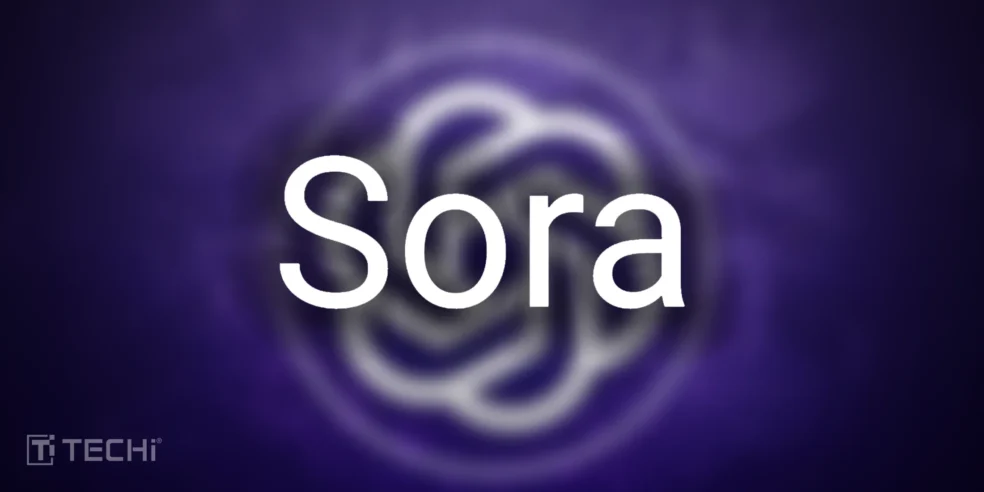 OpenAI's Sora app logo with a blurred background.