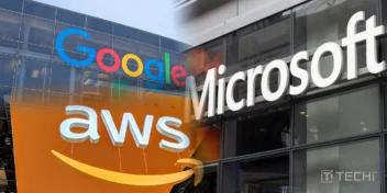 Image featuring the logos of Google, AWS, and Microsoft, symbolizing their efforts to reduce China's involvement in their supply chains.