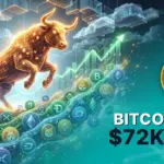 Bitcoin Soars to $72,000, and a Large Rally in Cryptocoin Bursts
