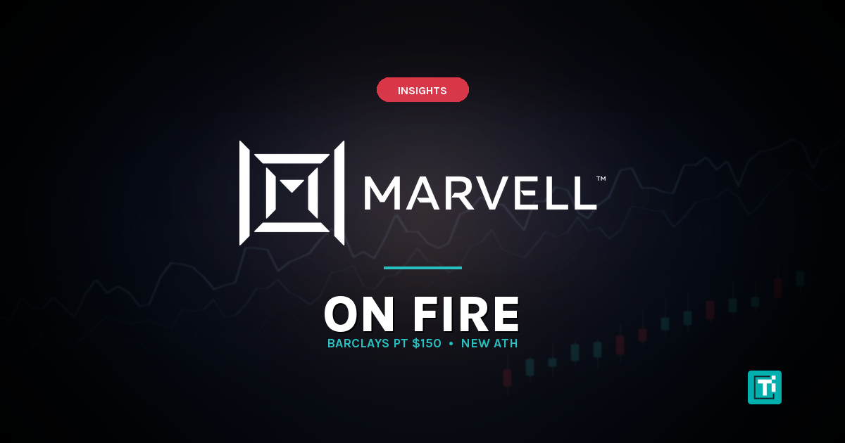 Marvell Technology stock Barclays upgrade AI optics new all-time high